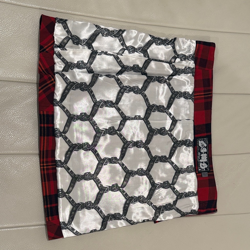 Fall 2007 LAMB Plaid Red and Black Women's Skirt - Picture 5 of 6